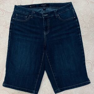 Nine West Crop Womens Blue Denim Lightweight Casual Date Night Fit